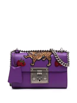 Gucci 2016-2025 Small Embroidered Calfskin Tiger Strawberry Padlock crossbody bag 31964289