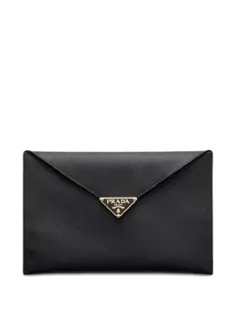 Клатч-конверт с логотипом Prada, черный 31350867 | черный