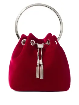 Сумка-ведро Bon Bon с кольцом сверху Jimmy Choo, красный 29789498 | красный
