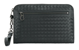 Bottega Veneta Клатч мужской из коровьей кожи, черный, стандартный 493190v46511000