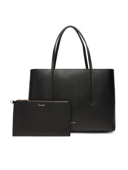 Женская сумка Foil Logo Small Tote LV04F3275G Calvin Klein, чёрный 8721187254018 | schwarz