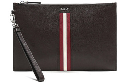 Мужской кожаный клатч цвета кофе Bally tenery-lt-21