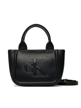 Женская сумка Bold Ck Small Tote With Strap LV04F3219G Calvin Klein, чёрный 8721187018320 | schwarz