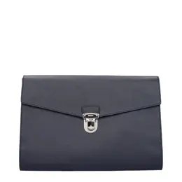 Prada Blue Leather Clutch Bags pr15275540676873bt