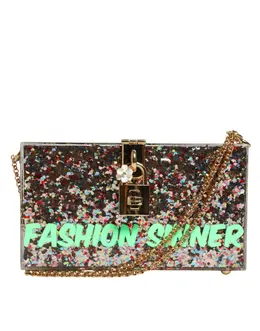 Dolce & Gabbana Multicolor PurseBox Fashion Sinner Glitter Crossbody Bag bag4720