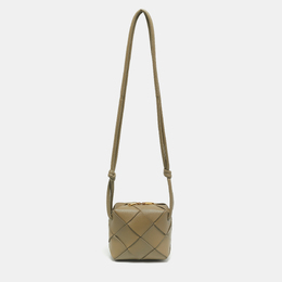 Bottega Veneta Khaki Green Intrecciato Leather Mini Cassette Camera Bag 1208661