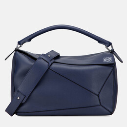 Loewe Blue Large Calfskin Puzzle Satchel 1208867