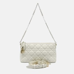 Christian Dior White Leather Miss Christian Dior Midi Mini Bag 1208562