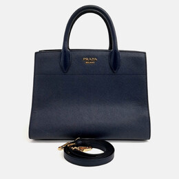 Prada Navy Blue Saffiano Leather Saffiano tote and shoulder bag 1208553