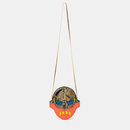Stella McCartney Multicolor Python Effect Faux Leather Superhero Chain Clutch 1208816