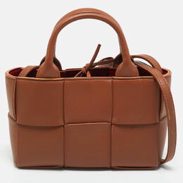Bottega Veneta Brown Intrecciato Leather Candy Arco Tote 1208652