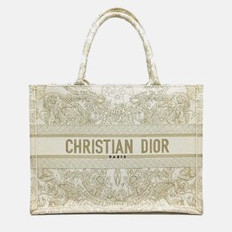 Dior Beige Fabric Christian Dior Book Tote Bag 1208605