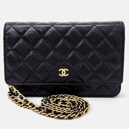 Chanel Black Leather WOC Mini Crossbody Bag 1208512