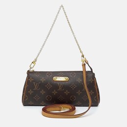 Louis Vuitton Brown Coated Canvas Monogram Eva Clutch 1208563