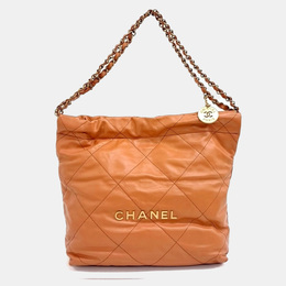 Chanel Orange Leather 22 Bag 30 1208491