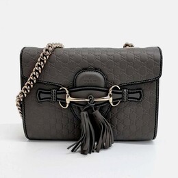 Gucci Micro Grey Leather Cimaline Crossbody Bag 1208376