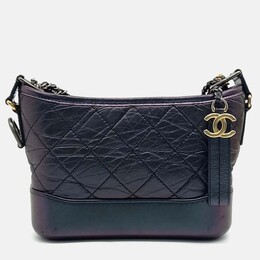 Chanel Gabrielle Metallic Leather Small Hobo Bag 1208379
