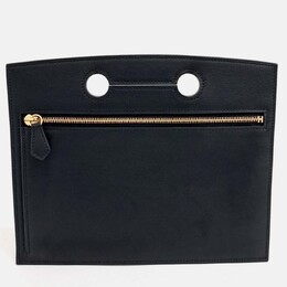 Hermes Black Leather Hermes Bag Pocket 25 1208378