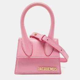 Jacquemus Pink Leather Mini Le Chiquito Top Handle Bag 1208130