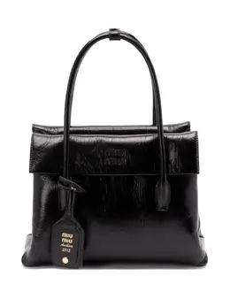 Кожаная сумка через плечо с верхней ручкой Miu Miu, черный 31626310 | черный