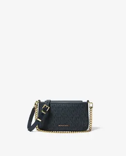 Женская сумка Bryant с силуэтом пудреницы и логотипным принтом Michael Kors, темно-синий mp_0478263_32t5gytu1v | azul marino