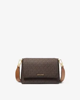 Женская сумка-бандо Nessa маленькая с принтом логотипов Michael Kors, темно-коричневый mp_0478263_30t5g8zm1b | marrón oscuro