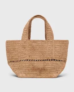 Женский мини-клатч из натуральной рафии Maje, бежевый mp_0910052_mfasa01240tu | beige