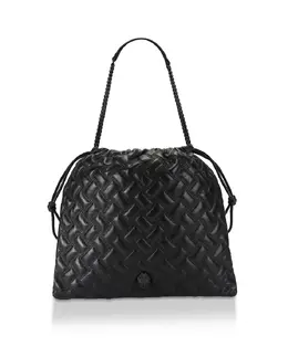 Женский рюкзак со шнуровкой в черном цвете Kurt Geiger, черный mp_0021060_2053000109 | negro