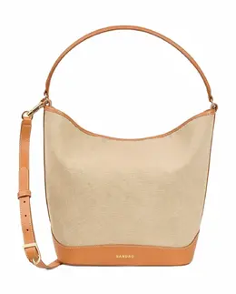 Женская сумка-куб TANGOSO из парусины Sandro, бежевый mp_0910053_sfasa01444tu | beige