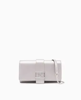 Женская сумка-кошелек с цепочкой Armani Exchange, серебряный a56202335 | plata