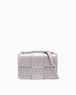 Женская сумка кросс-боди "Джоди" малого размера с клапаном и цепочкой Armani Exchange, серебряный a55431327 | plata