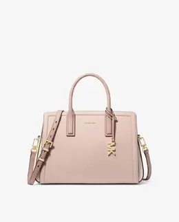 Женская сумка-саквояж Laila среднего размера из кожи Michael Kors, бежевый/розовый mp_0478263_30t5g9is2t | beige/rosa