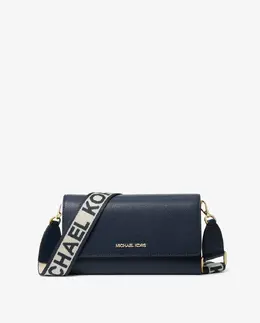 Женская сумка-бандо Jet Set из кожи темно-синего цвета Michael Kors, темно-синий mp_0478263_196163619972 | azul marino