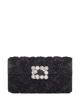 Сумка-клатч с узором из роз Roger Vivier, черный 31549747 | черный