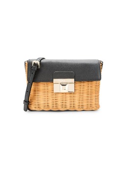 Соломенная сумка через плечо Furla, цвет Nero 0400021281537 | nero