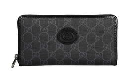 Gucci Холщовая сумка-кошелек с кожаной сумкой-кошелек унисекс, черная 673003-92tcn-1000