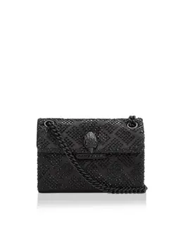 Женская мини-сумка через плечо с кристальными деталями Kurt Geiger, черный mp_0021060_9546600609 | negro