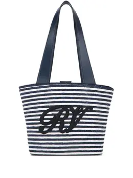 Маленькая полосатая пляжная сумка Roger Vivier, синий 31860091 | синий