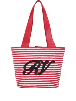 Маленькая полосатая пляжная сумка Roger Vivier, красный 31861030 | красный