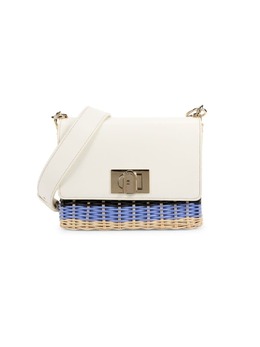 Плетеная кожаная сумка через плечо Furla, цвет Talco 0400020956726 | talco