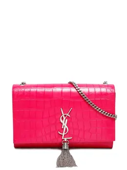 Saint Laurent 2016s crocodile-embossed tassel shoulder bag 31941159