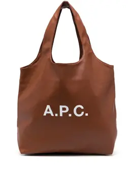 Сумка-тоут с логотипом A.P.C., коричневый 19588197 | коричневый