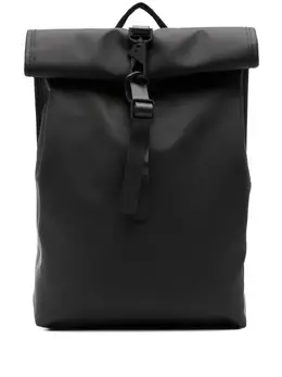 Мини-рюкзак Rolltop Rucksack с тисненым логотипом Rains, черный 21442597 | черный