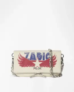 Маленький белый наплечный рюкзак Rock Nano Zadig & Voltaire mp_0900954_lwba04039 | blanco