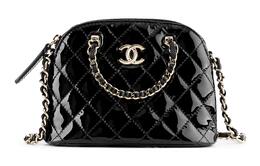 Chanel Женская сумка-клатч из лакированной телячьей кожи на одно плечо, черная ap3354-b10839-94305
