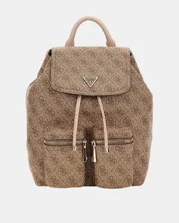 Рюкзак с магнитной застёжкой на клапане Guess, бежевый a55603247 | beige