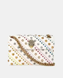 Мини-сумка Кенсингтон с металлическими украшениями Kurt Geiger, белый a55491888 | blanco