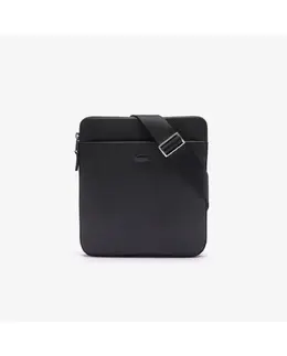 Мужская плоская сумка Chantaco из матовой пике кожи с молнией Lacoste, черный a52922587 | negro