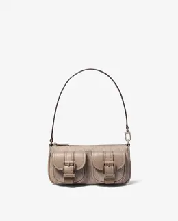 Сумка через плечо пакет Zoe с логотипами Michael Kors, бежевый mp_0478263_32t5tzcu1b | beige