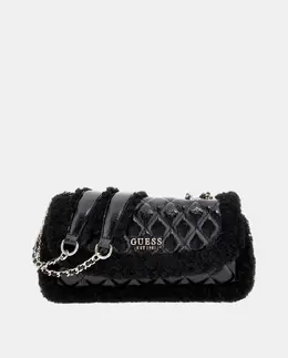 Сумка через плечо с магнитной застёжкой на клапане Guess, черный a55635774 | negro